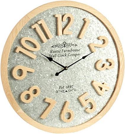 Produktbild Bekos Grosse Wanduhr mit Holzrahmen und Holzziffern 60 cm (60 cm)