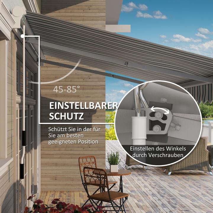 Produktbild Outsunny Gelenkmarkise mit Handkurbel (2.45 m)