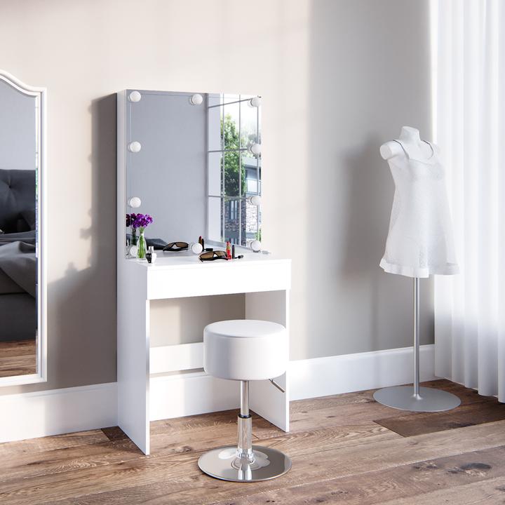 Actual product image Vicco Melle with stool and lighting (68 x 42 x 155 cm)