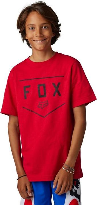 Fox Tee 23 Yth Shield Ss Flm Rd Ym (M)