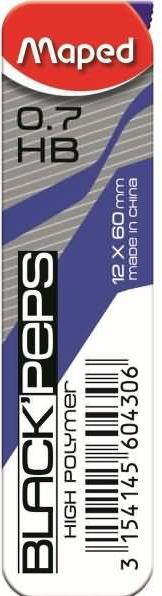 Actual product image Maped Mechanical pencil 0,7mm 4wheel +12 leads,Black Peps (0.70 mm, HB, 1 x)
