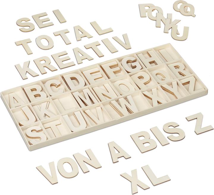 Relaxdays Holzbuchstaben Set