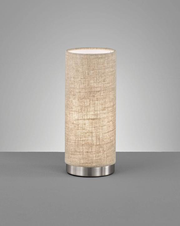 Image du produit Fischer & Honsel Honsel Thor Lampe de table E14 Abat-jour tissu sable lin nickel 50496 (E14)