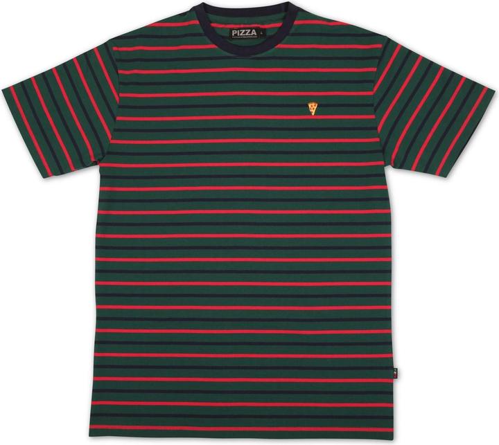 Actual product image Pizza Emoji Striped T-Shirt (S)