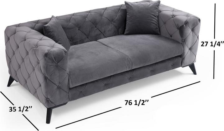 Actual product image Atelier del Sofa Navy (2 person sofa)