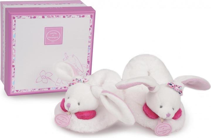 Doudou et Compagnie Cherry Konijn Footies met Rammelaar 6-12M