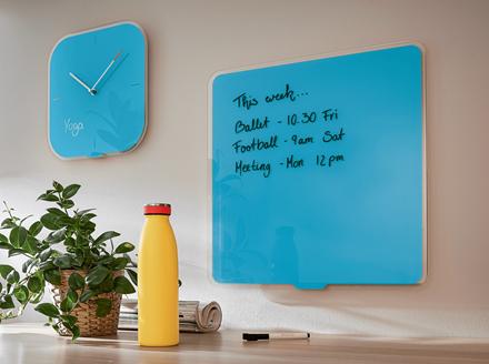 Image du produit Leitz Cosy Tableau blanc en verre 45 x 45 cm, bleu (45 x 45 cm)