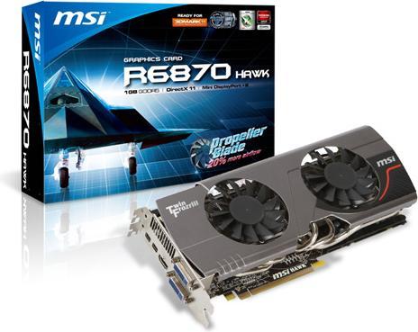 MSI HD 6870 Hawk 1gb, Pci-E x16 2.0, DP, HDMI (1 GB)