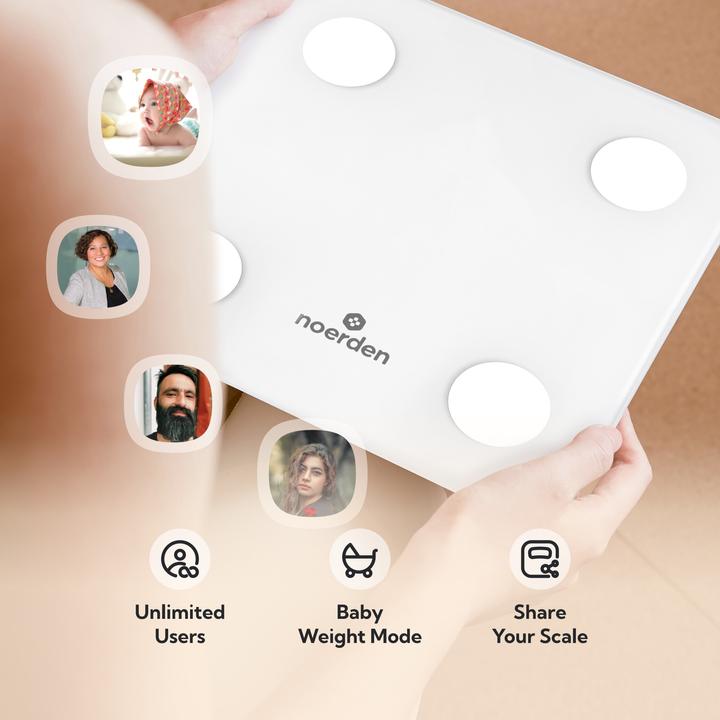 Actual product image Noerden Minimi+ smarte Personenwaage weiss