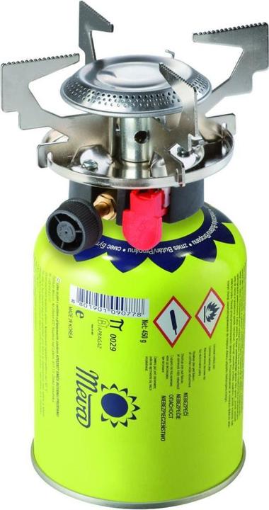 Produktbild Meva Gas-Campingkocher mit Gaskartuschen (Gewinde oder Ventil) ATOS Piezo-Zünder 1,8 kW