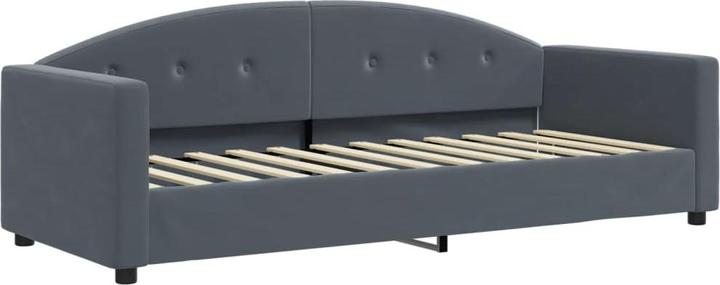 Produktbild VidaXL Tagesbett Ausziehbar Schubladen Schlafsofa Bett Dunkelgrau 80x200 cm Samt