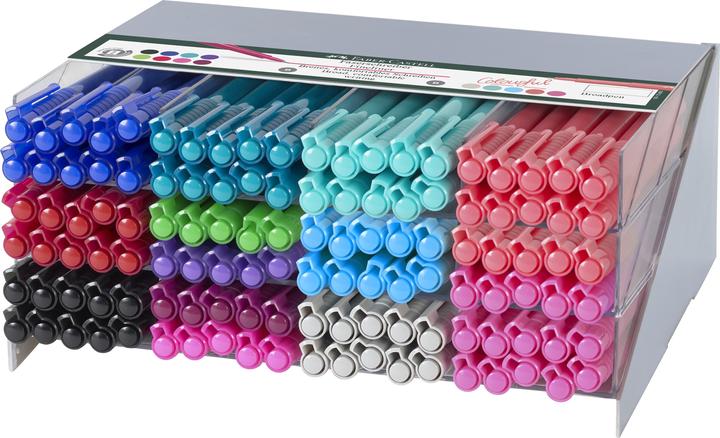 Produktbild Faber-Castell Fineliner BROADPEN 1554, im 120er Display (Mehrfarbig, 120 x)