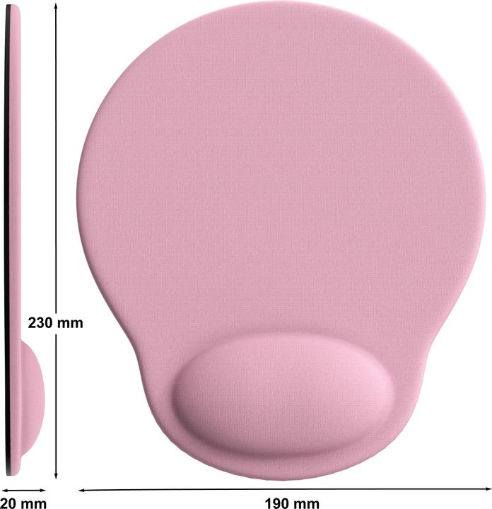Produktbild CSL Mauspad, Ergonomisches Schaumstoff Office Mausmatte, Entlastung des Handgelenks, rosa