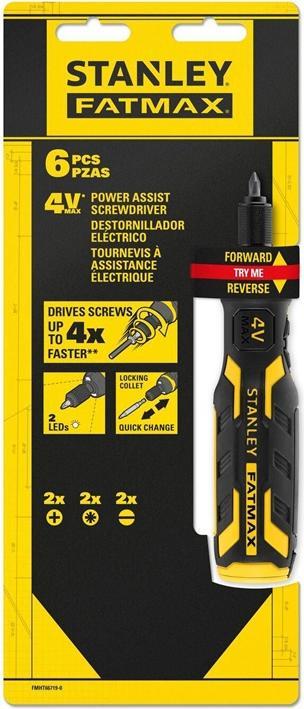 Productafbeelding Stanley FATMAX 4V Power-Assist bitschroevendraaier (Kruisvormig PZ, Gleuf)