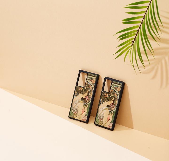 Productafbeelding Man&Wood hoesje voor Galaxy Note 20 roze zwart (Samsung Galaxy Note 20)