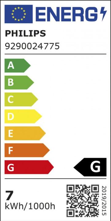 Energie-Label Philips Hue Philips E27 Einzelpack Filament (E27, 7 W, 550 lm, 1 x, G)
