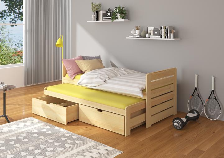 Actual product image ADRK Furniture Double bed with mattresses TOMI 180x80 (180 x 80 cm)