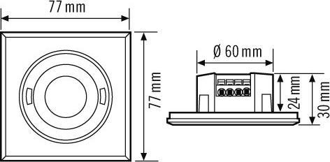 Image du produit Esylux Détecteur de présence PDFLAT 30i/8 SW encastré Dws (50 m)