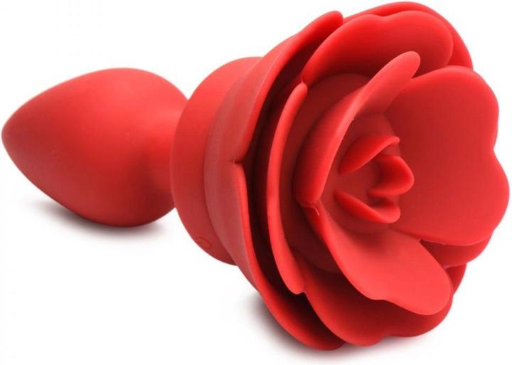 Actual product image XR Brands Vibrating Rose Anal Plug with Remote - Small