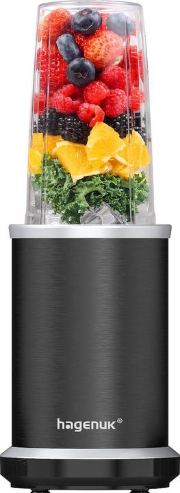 Produktbild hagenuk Smoothies Maker mit To-Go Becher, 1000 W, schwarz (1000 W)