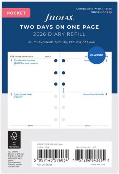 Produktbild Filofax PO-INH.2T/SEITE 3-SPRACHIG
