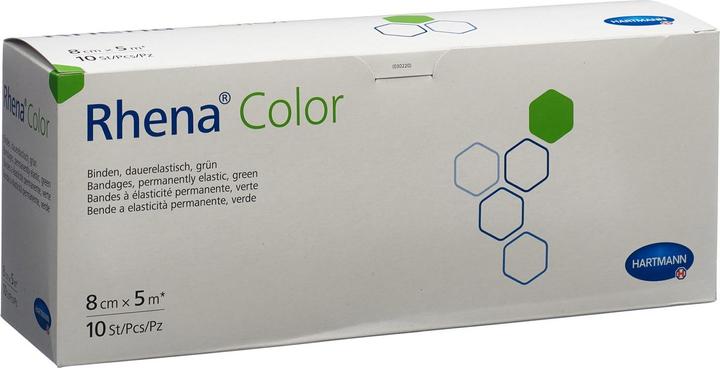 Actual product image Rhena Color elastic bandages 8cmx green open