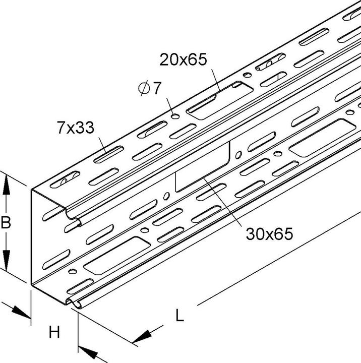 Produktbild Niedax NIE LI60.300 Industriekanal Unterteil (200 cm)