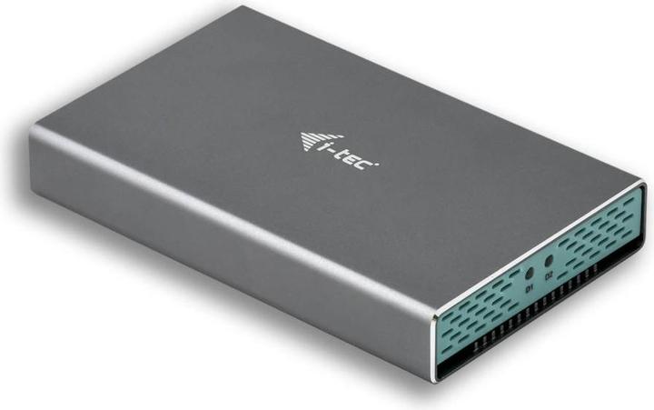 Actual product image i-tec USB-C 3.1/3.0 MySafe hard drive enclosure for 2x SATA M.2 hard drives RAID 0/1/JBOD USB-C 3.1 Gen... (2.5", M.2)