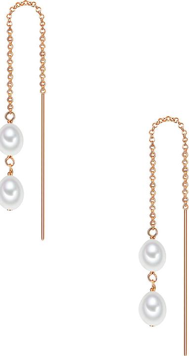 Immagine prodotto Valero Pearls Perle d'acqua dolce d'argento da donna coltivate in oro rosa - 15044 (Argento 925)