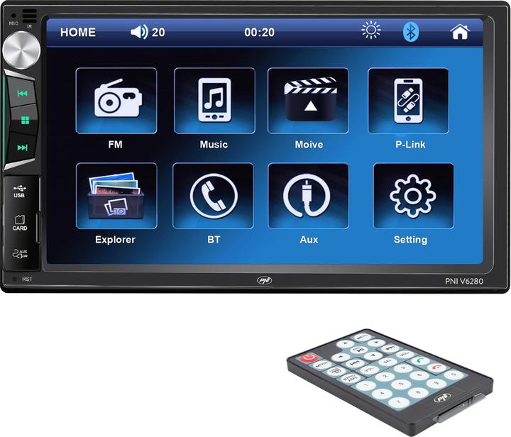 Produktbild PNI Auto-Multimedia-Player V6280 mit Touchscreen, Bluetooth-Funktion, Android/iOS USB Mirror Link-Fu (MirrorLink)