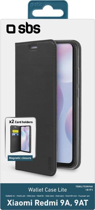 Produktbild SBS Book Wallet Lite Xiaomi Redmi 9A/Redmi 9AT, schwarz (Xiaomi Redmi 9AT, Xiaomi Redmi 9A)