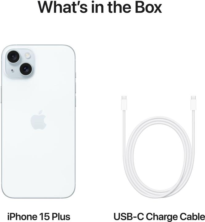 Produktbild Apple iPhone 15 Plus (256 GB, Blue, 6.70", SIM + eSIM, 48 Mpx, 5G)
