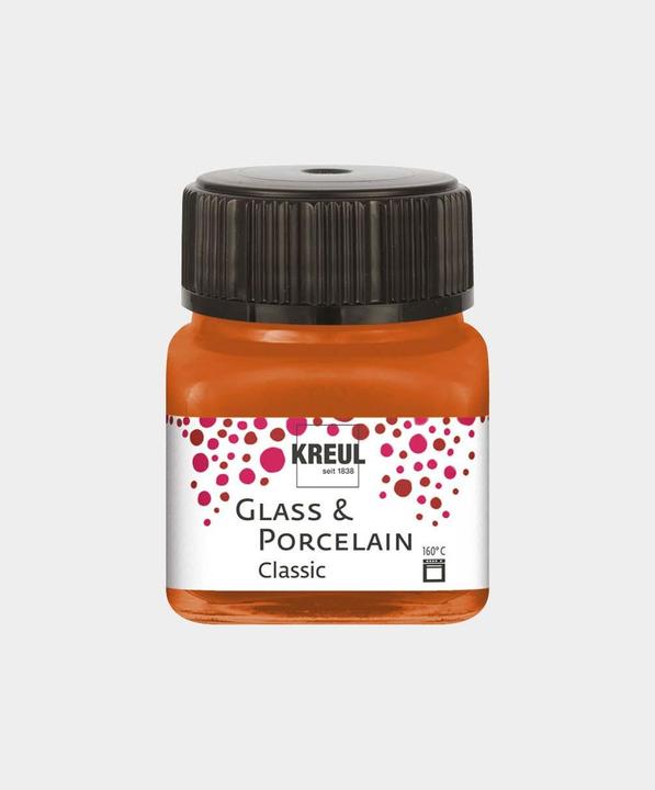 Productafbeelding Kreul Glas & Porselein Klassiek Metallic, porselein en glasverf (Koper, 20 ml)