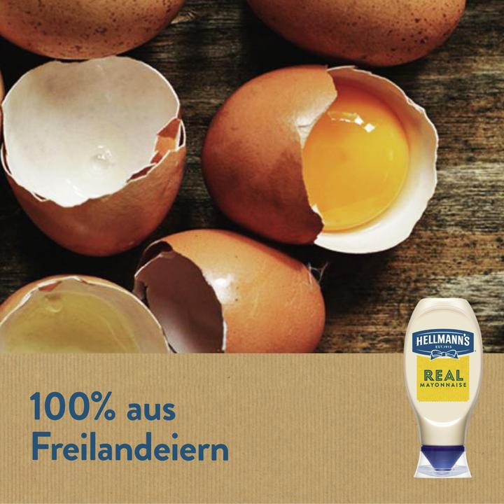 Image du produit Hellmann's Real Mayonnaise Squeezer, oeufs d'élevage en plein air, mayo pour burgers, frites & sandwichs (430 g)