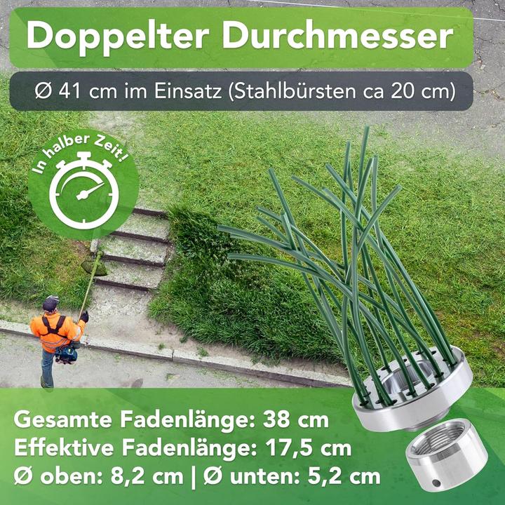 Produktbild Laakfeld Unkrautbürste für Freischneider & Motorsense (Rasentrimmer, Gartenmaschinen Aufsatz)