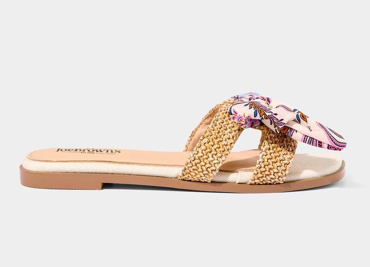 Actual product image Joe Browns Paisley Bow Woven Sole Sliders (38)