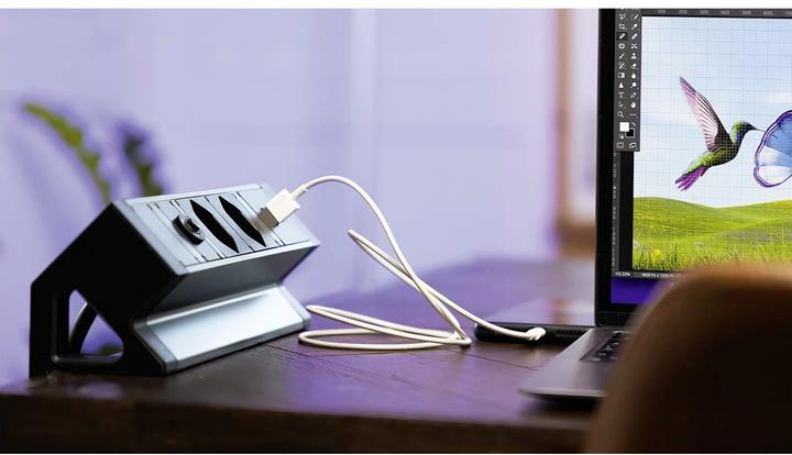 Image du produit Steffen Alu Desk (4 x, Type 13, USB-A, USB-C, 1.50 m)
