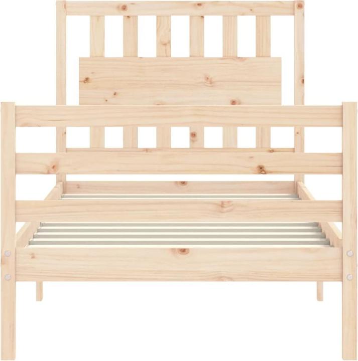 Actual product image VidaXL Massivholzbett mit Kopfteil 100x200 cm (100 x 200 cm)