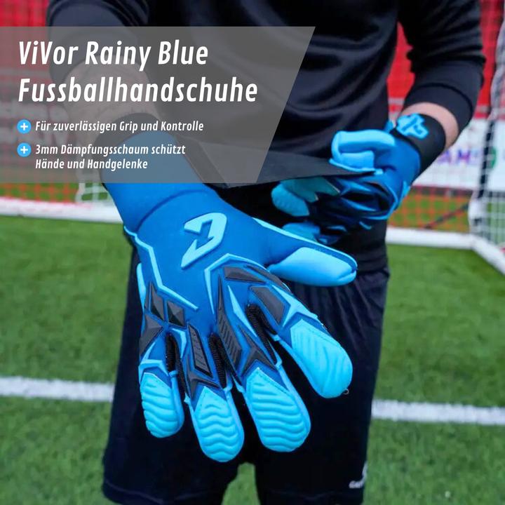 Produktbild Catch & Keep Fussballhandschuhe ViVor Rainy Blue Gr. 11 Torwart Goalie Handschuhe (11)