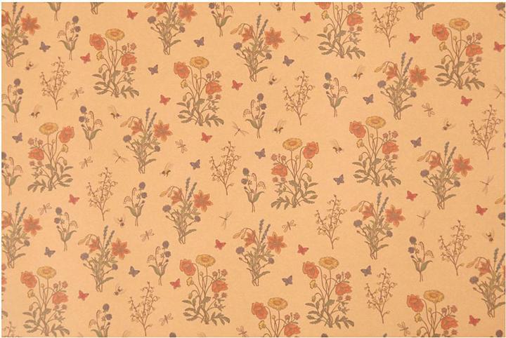 Immagine prodotto Creativ Company Carta in ecopelle marrone con stampa floreale, 1m (350 g/m², 1 x)