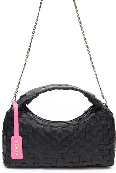 Actual product image Núnoo Nunoo Dandy Large Braided Sheep Ladies Shoulder Bag - Black - One Size