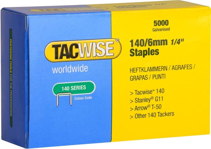 Actual product image Tacwise Staples 140/6 mm, galvanised, 5,000 pcs. (1 x)