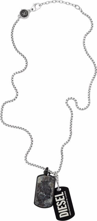 Diesel Double Dogtags (Edelstahl, 65 cm)