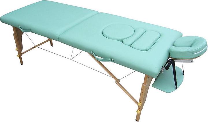 Produktbild Teqler Mobile Massageliege für Schwangere limegrün