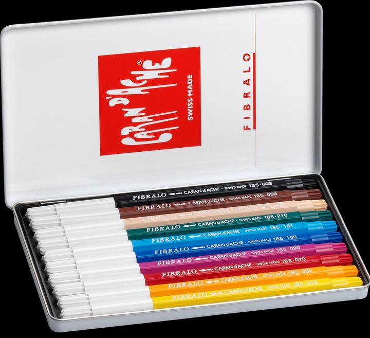 Immagine prodotto Caran d'Ache Fibralo Metallschachtel (Multicolore, 10 x)