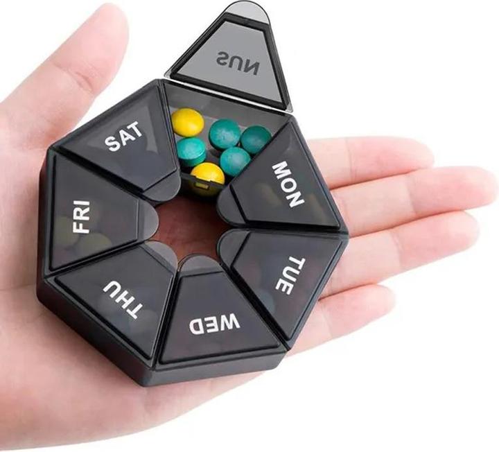 Actual product image Cbx Heptagon tablet box week - 7 days