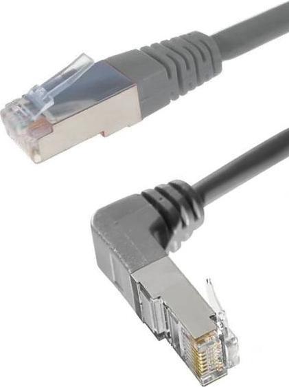 Produktbild Protect Expert Cordon RJ45 CAT 6A S/FTP coudé bas 1 côté gris - 3 m (S/FTP, CAT6a, 3 m)