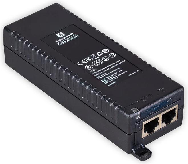 Actual product image Raspberry Pi PoE+ Injector (officiel)