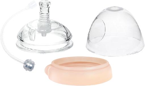 Image du produit Haakaa Kit d'embout pour biberon Génération 3 avec paille automatique - Peach