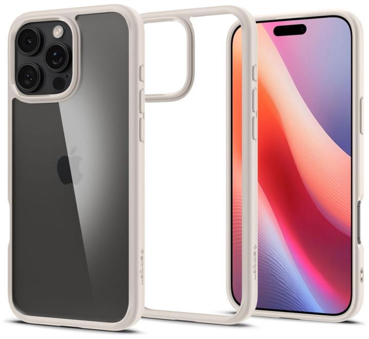 Actual product image Spigen Ultra Hybrid iPhone 16 Pro natural titanium/tytanowy ACS08127 (Apple iPhone 16 Pro)